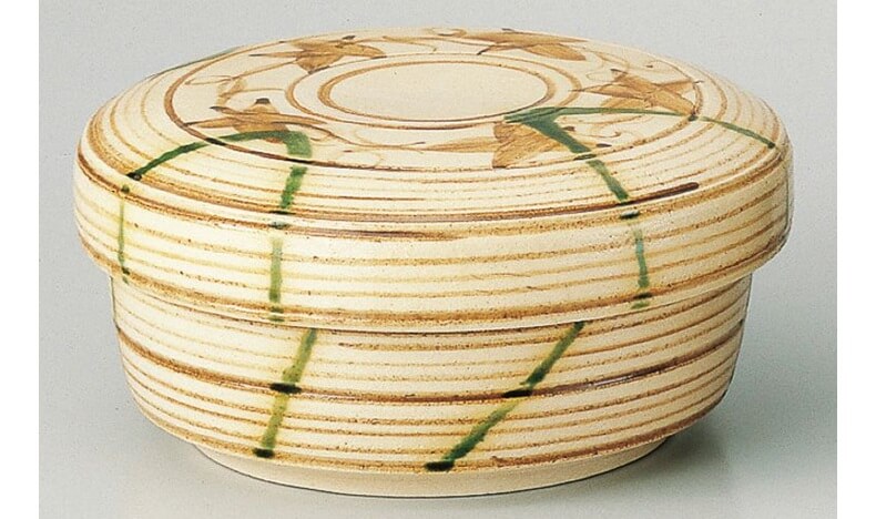 茶道具 食籠（じきろう） 食籠 弥七田織部 壱陶 菓子器