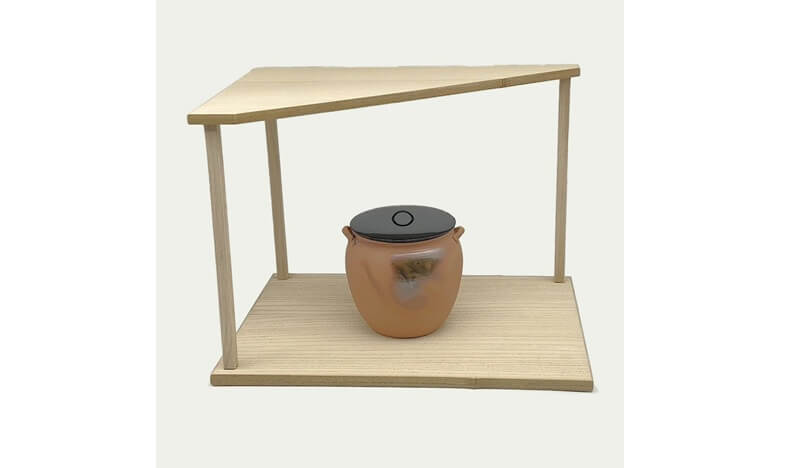 小林 幸斎・桐 山里棚 竹張砂摺 利休好写