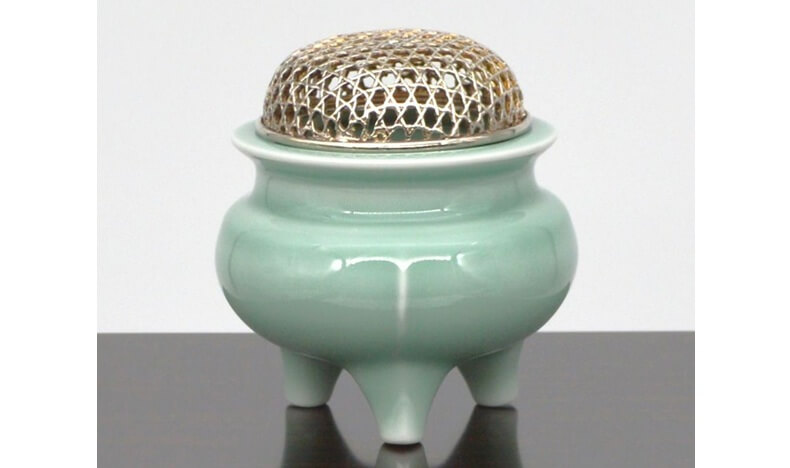 茶道具 香炉（こうろ） 香炉 青磁 横石 嘉助