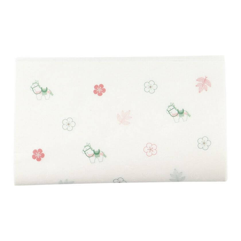 老舗茶舗千紀園の新年の茶道具 四季の懐紙 初駒（1帖入）