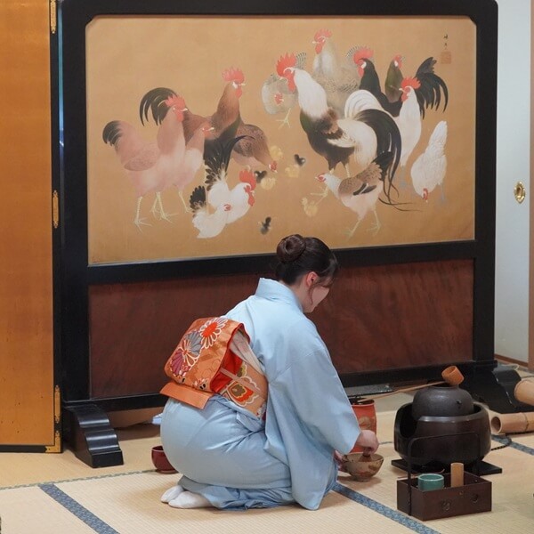 立木神社柿まつり秋のお茶会の様子