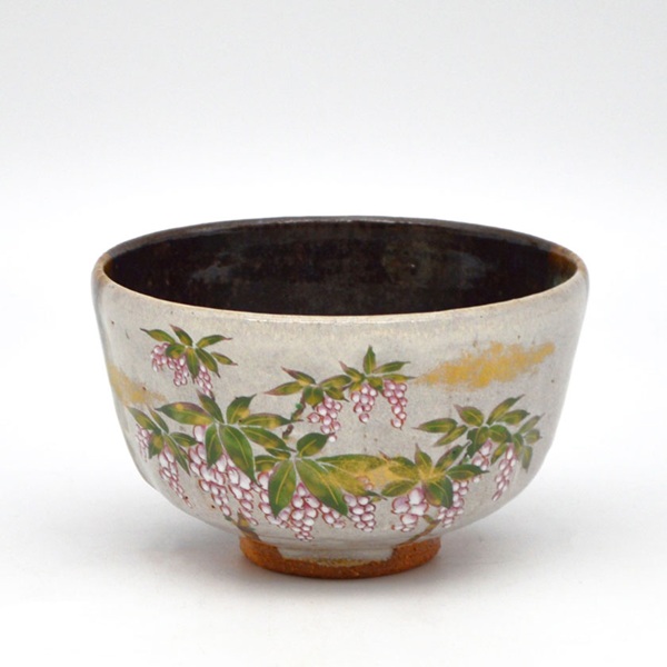 中村 良二・茶碗 掛分 馬酔木(アセビ)107088 茶道具