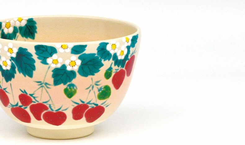 おしゃれでかわいい抹茶茶碗アイキャッチ画像　加藤 永真・茶碗 御本 いちご（107704）