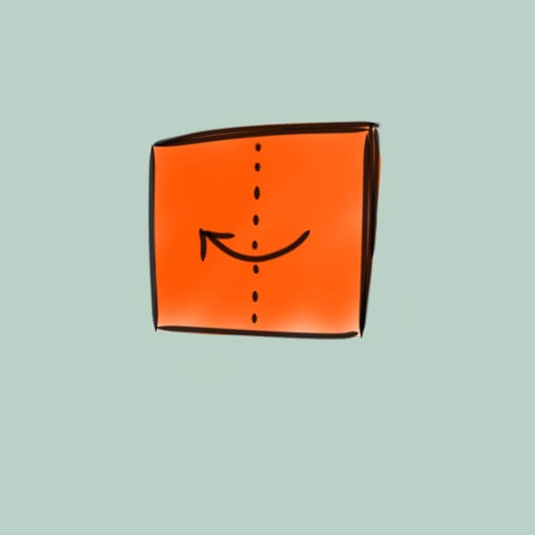 帛紗のたたみ方手順4(表千家)