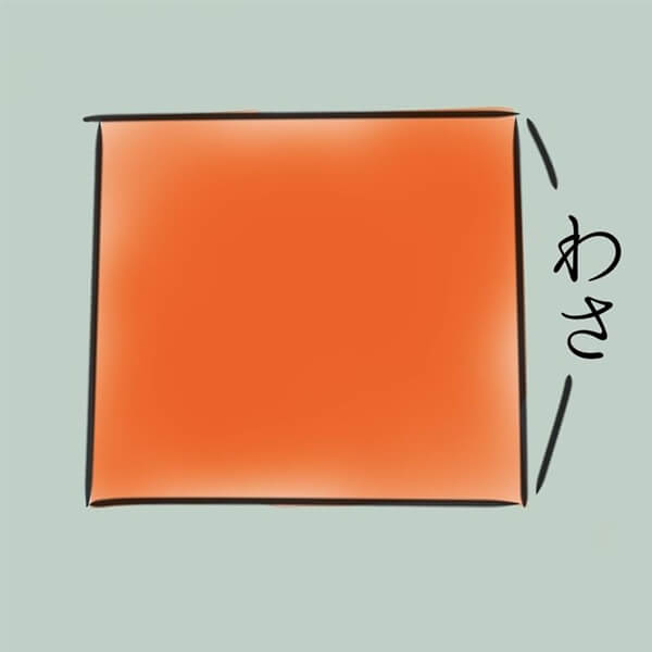 帛紗のたたみ方手順1(表千家)