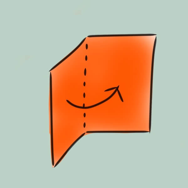 帛紗のたたみ方手順2(表千家)