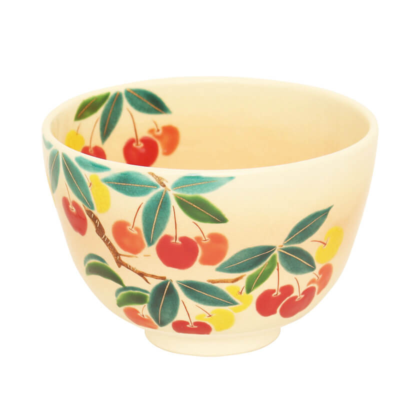 加藤 起楽・茶碗 色絵 桜桃（702290）