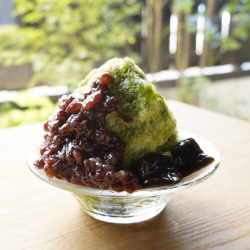 千紀園 草津本店 茶房の抹茶氷(大)かき氷