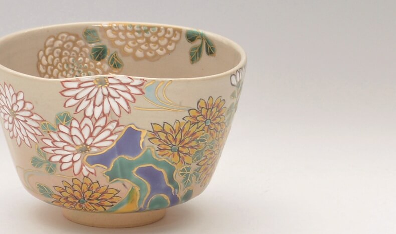 アイキャッチ画像702401 茶道具 抹茶茶碗（まっちゃちゃわん） 茶碗 乾山 菊流水 森下 秋彩