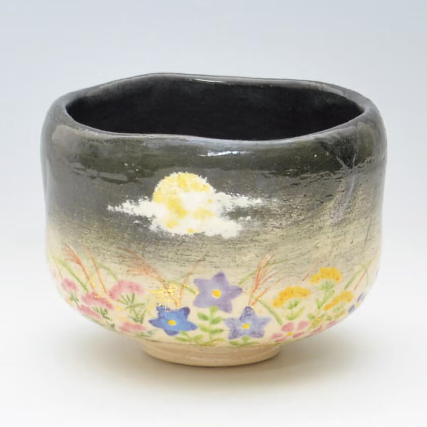 吉村 楽入・茶碗 楽 月夜秋草