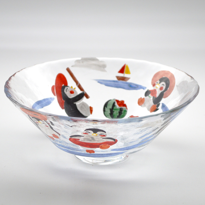 茶道具 平茶碗（ひらちゃわん） 平茶碗 義山 ペンギンの夏 （超