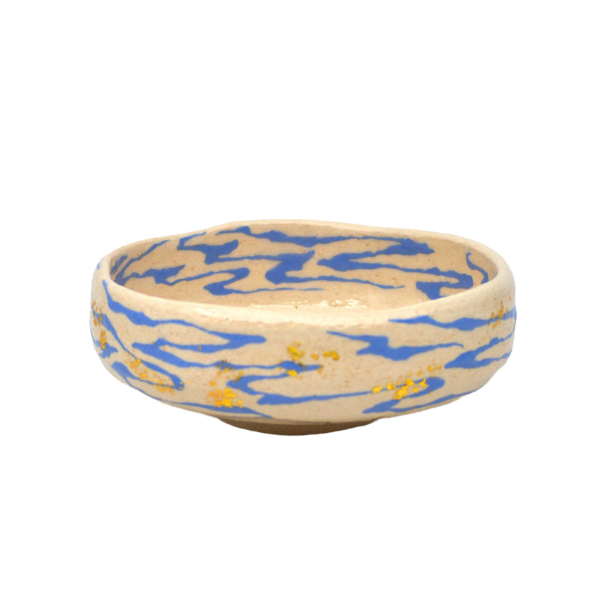 茶道具 平茶碗（ひらちゃわん） 馬盥茶碗 水紋 吉村 楽入 | 千年