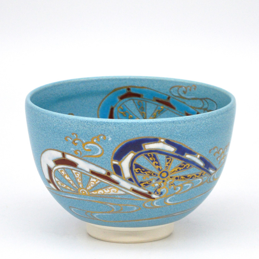 抹茶茶盌 抹茶茶碗 茶道 陶芸 陶器 青銅釉 トルコ青 手作り