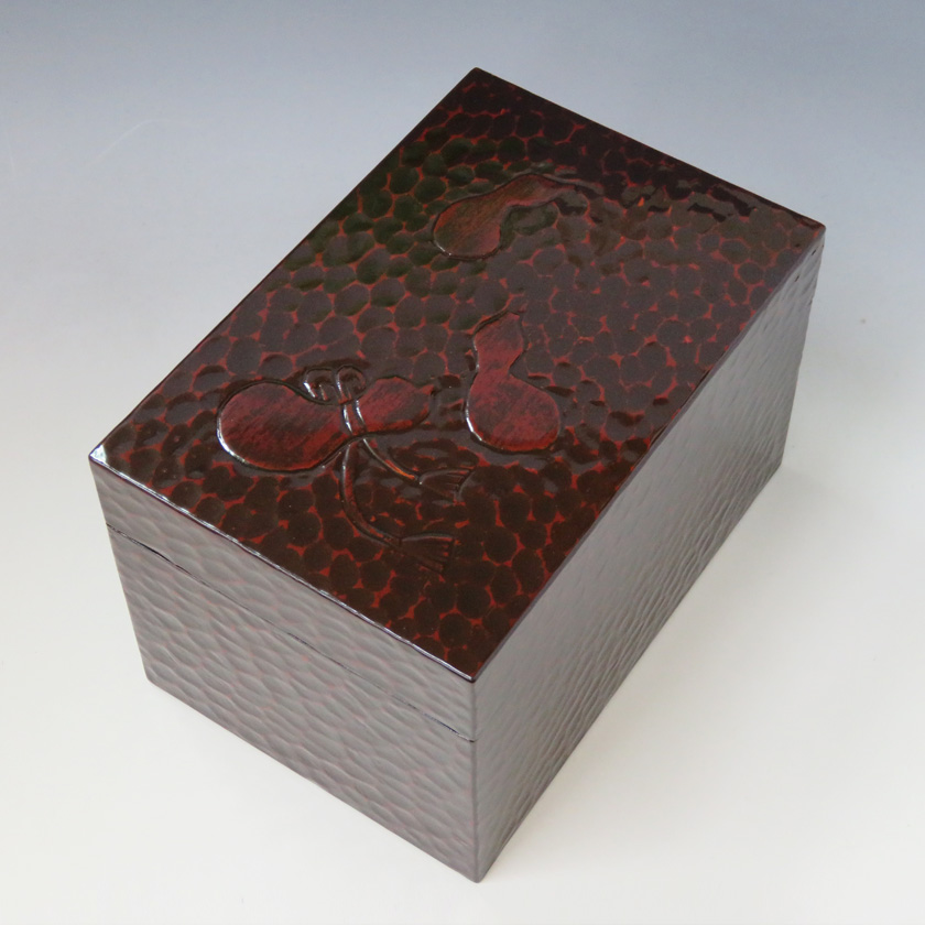 茶道具 茶箱（ちゃばこ） 茶箱 鎌倉彫 瓢