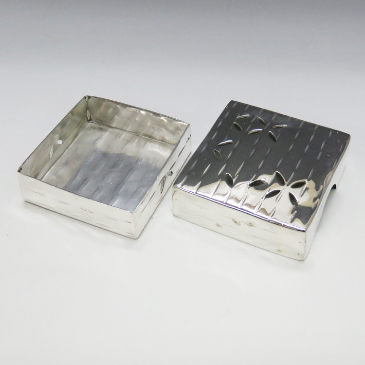 茶道具 巾箱 銀色 茶箱道具