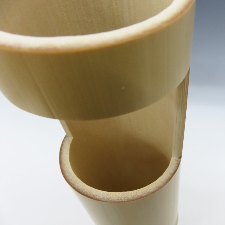 茶道具　竹一重切花入れ　〔名あり〕　2個セット 茶道具 竹花入れ 掛置兼用 一重切花入れ 銘 無事 小林太玄筆 影