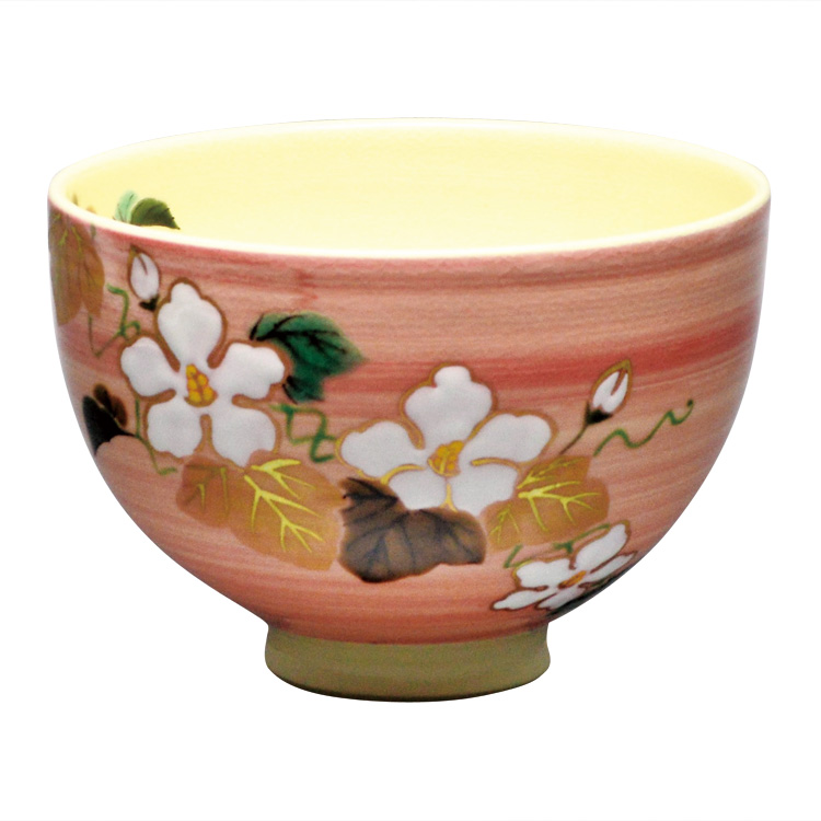 茶道具 抹茶茶碗（まっちゃちゃわん） 茶碗 桃釉 夕顔 見谷 福峰