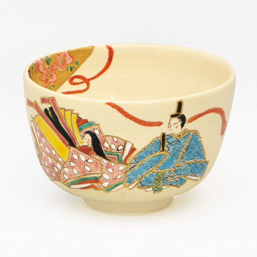 茶碗　色絵　市松文様　抹茶碗　茶道具 茶碗 色絵 市松文様 抹茶碗 茶道具