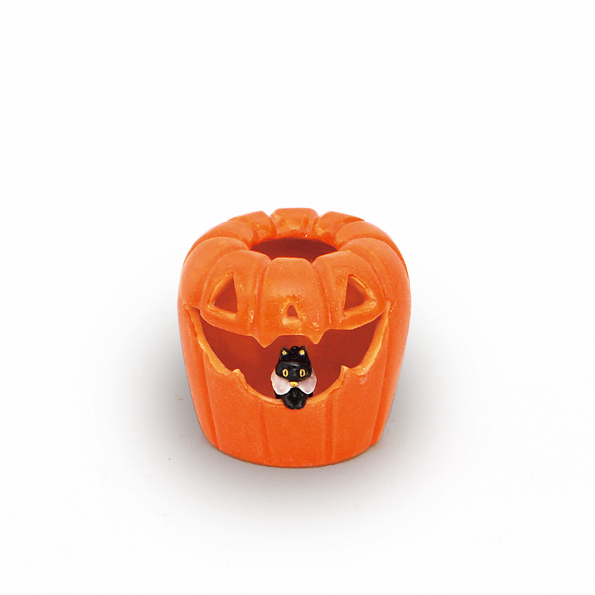 茶道具 人気作家 今岡三四郎 かぼちゃに黒猫 蓋置 ハロウィン