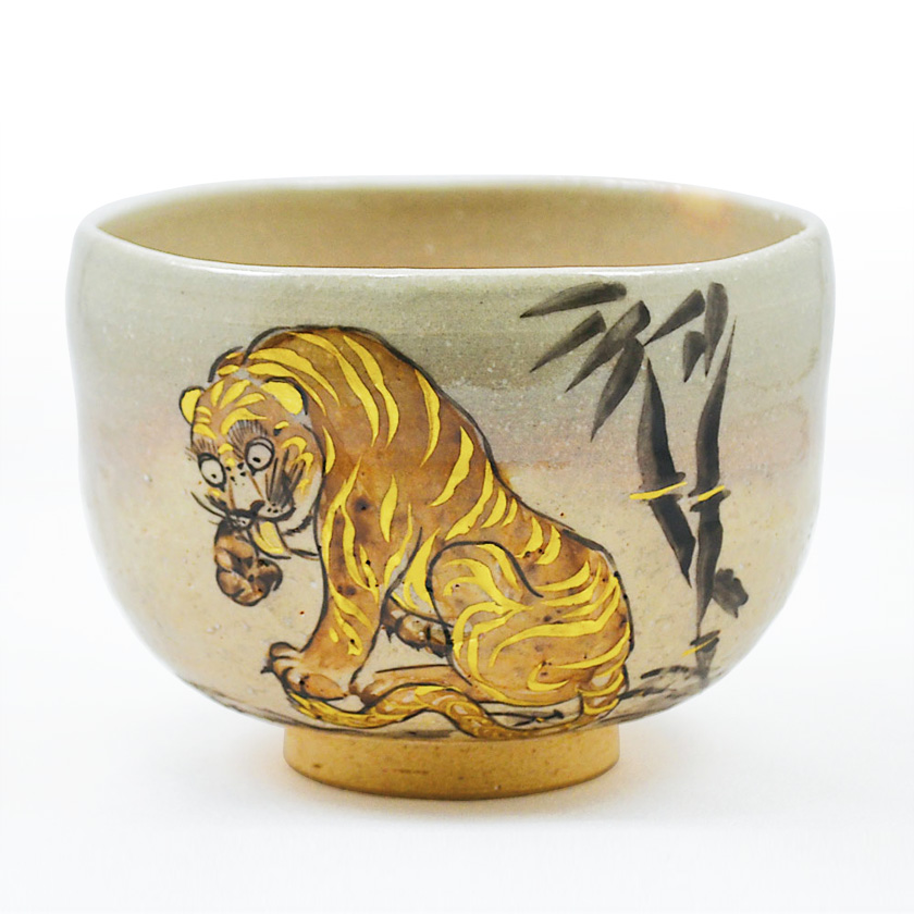 竹林図平茶碗乾山作