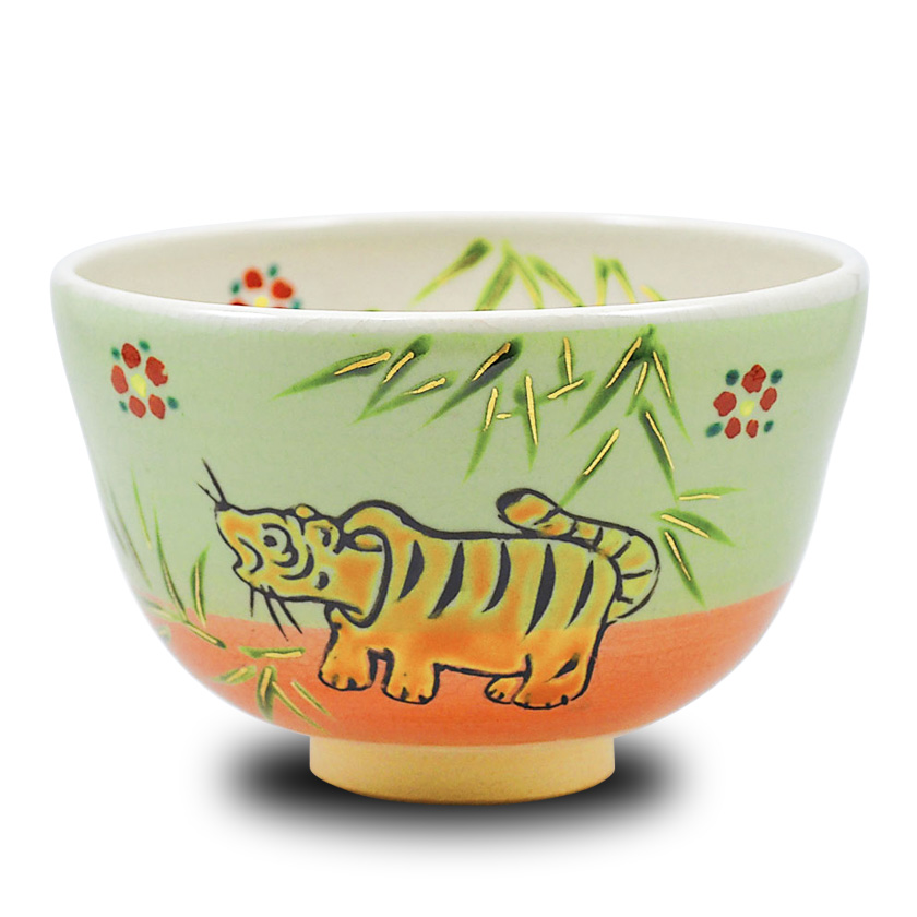 龍芳画　色絵仙人図抹茶茶碗 相模竜泉造 色絵椿画 抹茶碗 共箱共布 - メルカリ