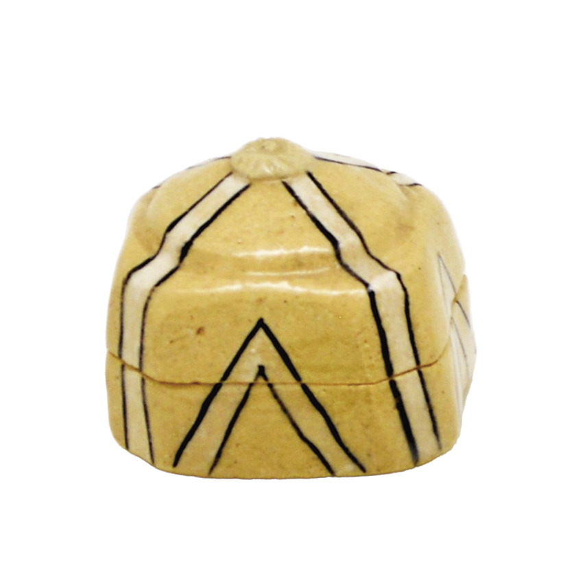 茶道具 香合（こうごう） 益子焼 香合 赤織部 三武 信家 | 千年の香り