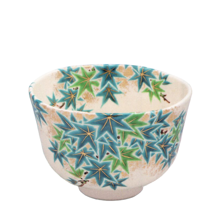 茶道具 抹茶茶碗（まっちゃちゃわん） 色絵 金叩 青楓 茶碗 田中
