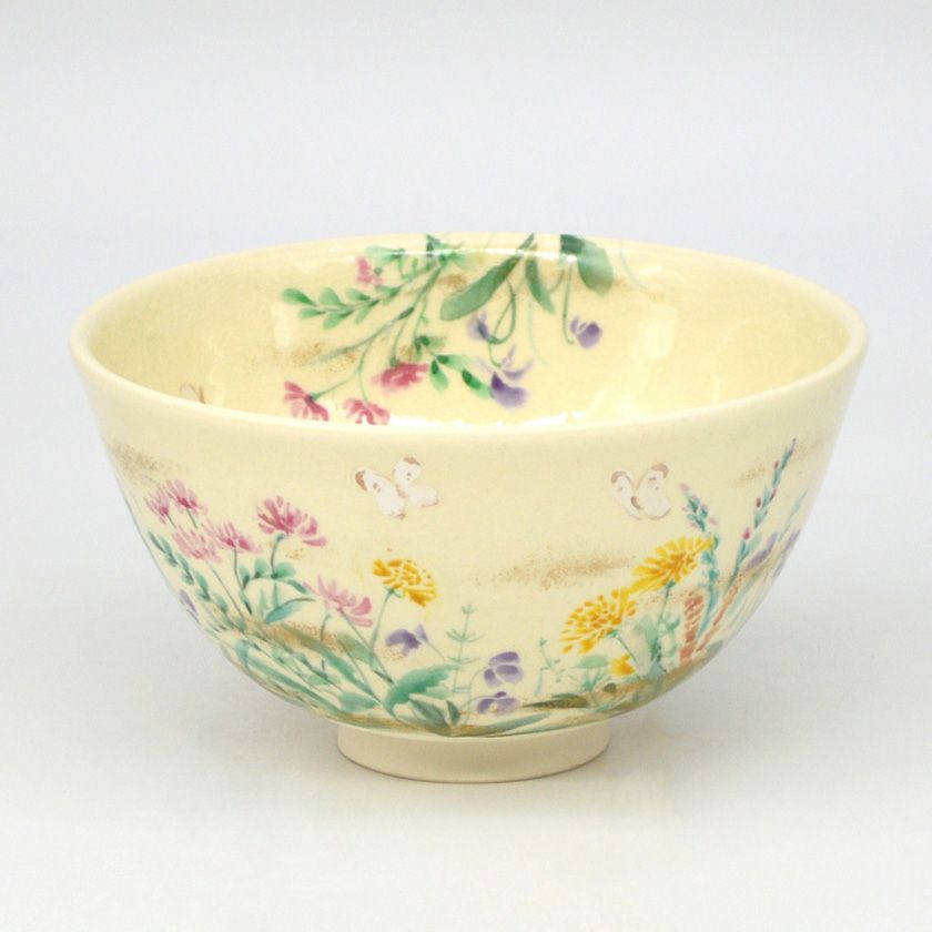 茶碗 仁清 春草 今岡 三四郎