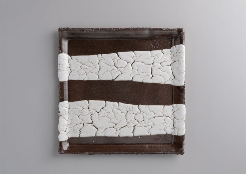 日ノ出窯　岩崎政雄　龍爪梅花皮　大鉢「輝」（かがやき）